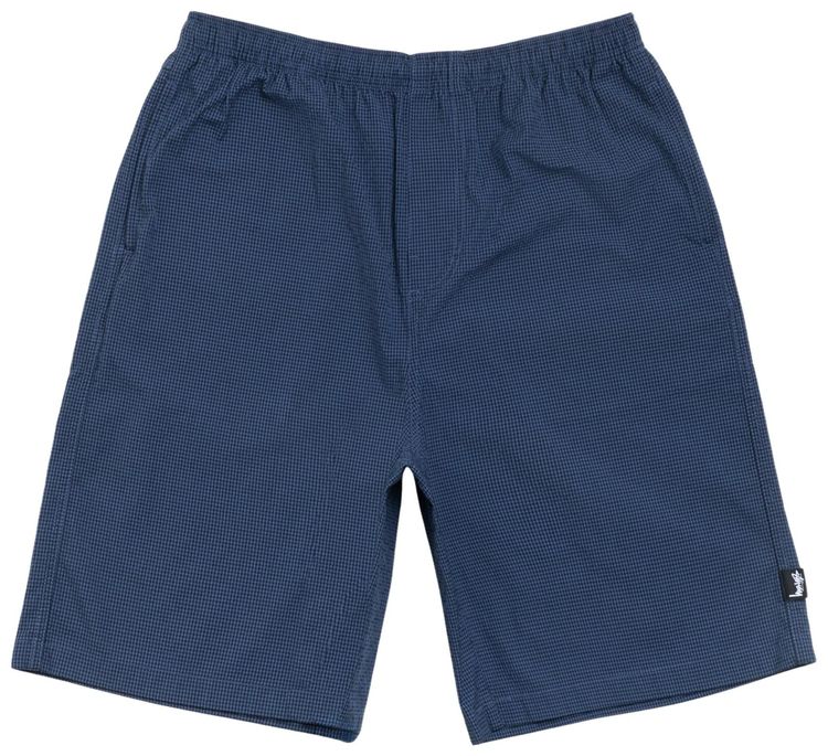 Stussy Baggy Seersucker Beach Short Blue