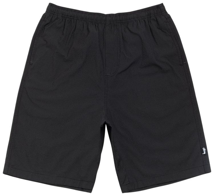 Stussy Baggy Seersucker Beach Short Black