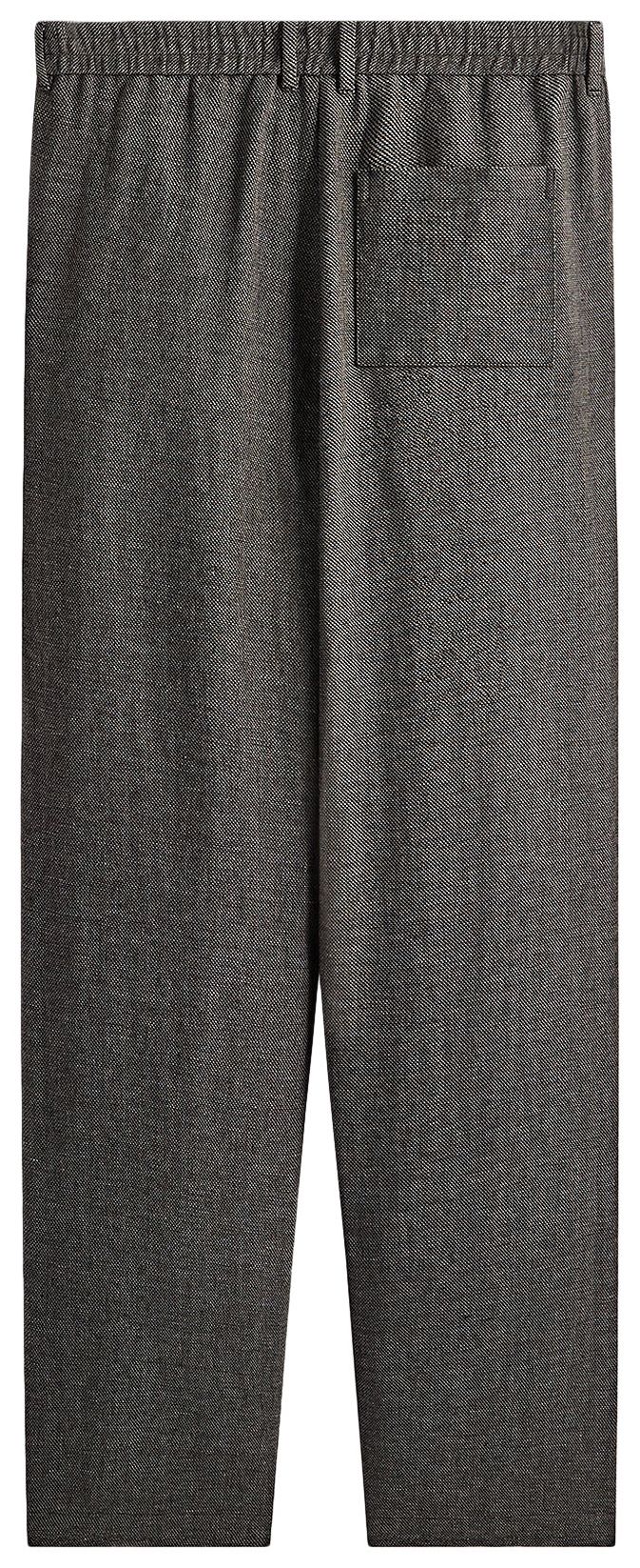 Kith Kin Textured Linen Flax Brynn Pleated Pant Black Melange