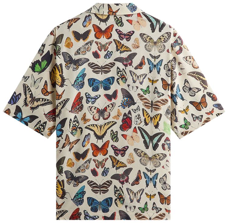Kith Kin Butterfly Archive Thompson Camp Collar Shirt Sandrift