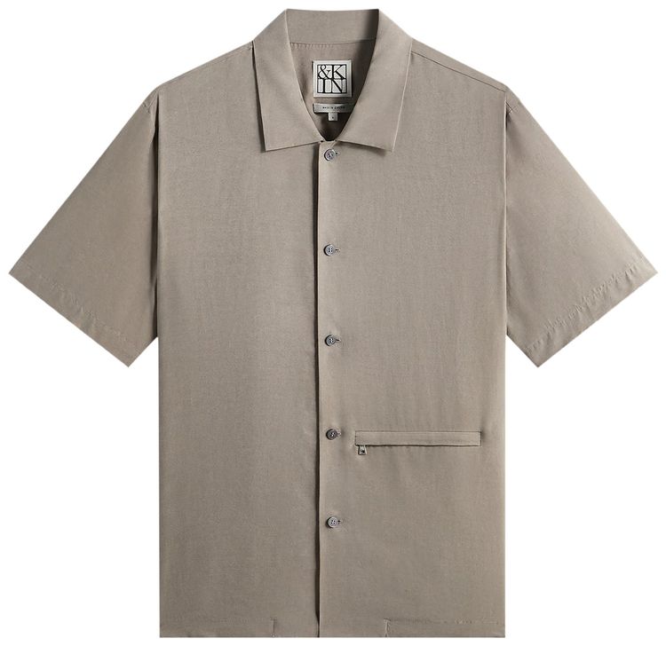 Kith Kin Cupro Linen Davenport Buttondown Shirt Astro