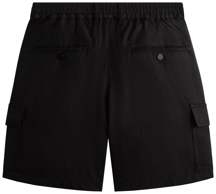 Kith Kin Textured Viscose Conley Cargo Short Black