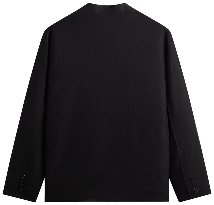 Kith Kin Long Sleeve Linen Viscose Twill Mathis Shirt Black