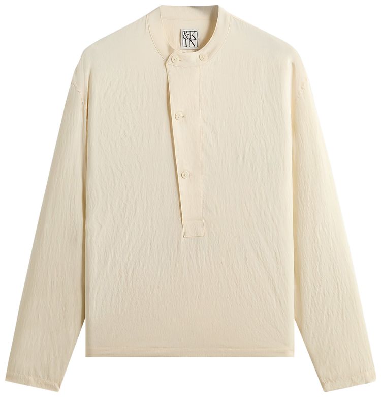 Kith Kin Wrinkle Cupro Leven Shirt Sandrift