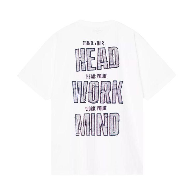 Carhartt WIP Short Sleeve Mind Your Head T Shirt White
