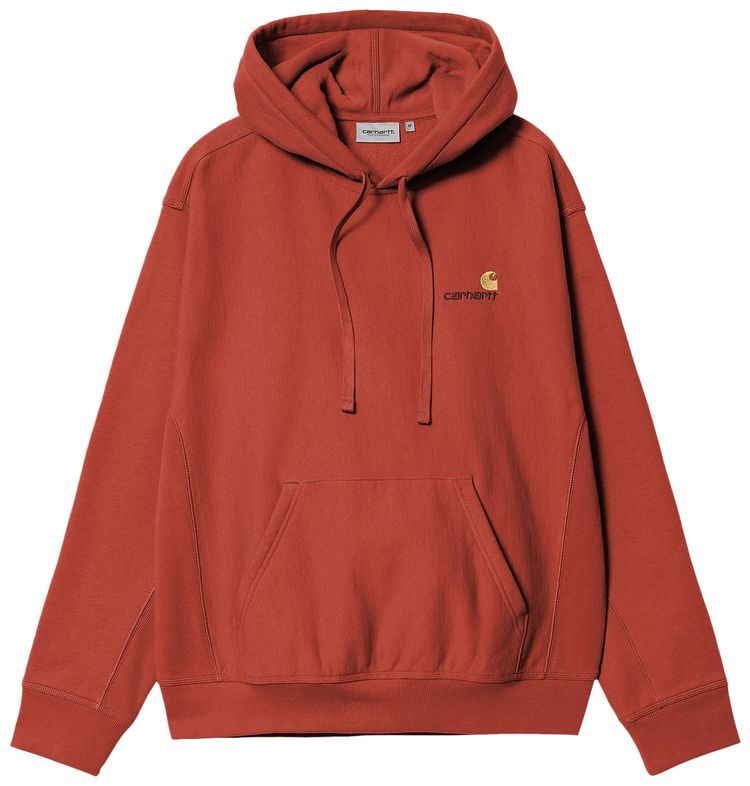 Carhartt WIP Hooded American Script Sweatshirt Oxide Red