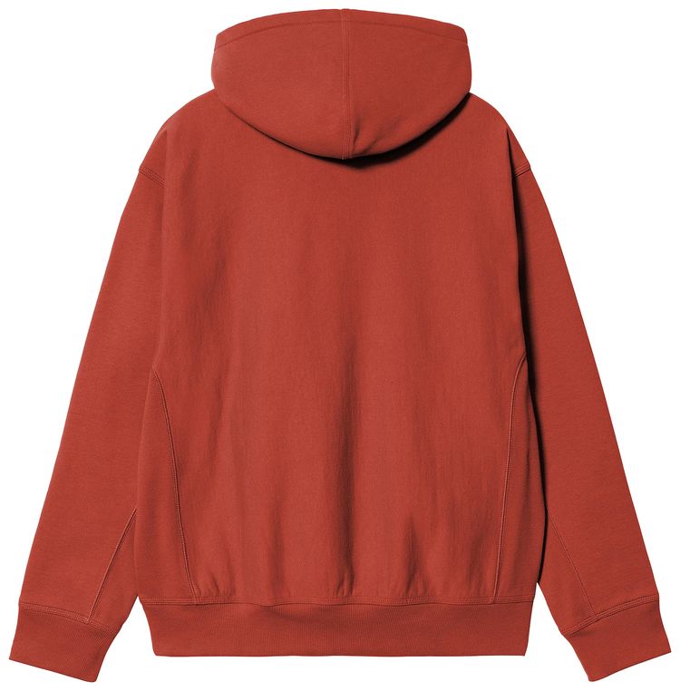 Carhartt WIP Hooded American Script Sweatshirt Oxide Red