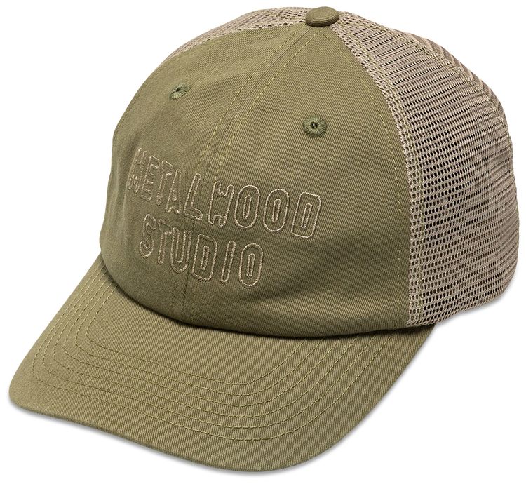 Metalwood Studio Cutie 6 Panel Trucker Hat Olive