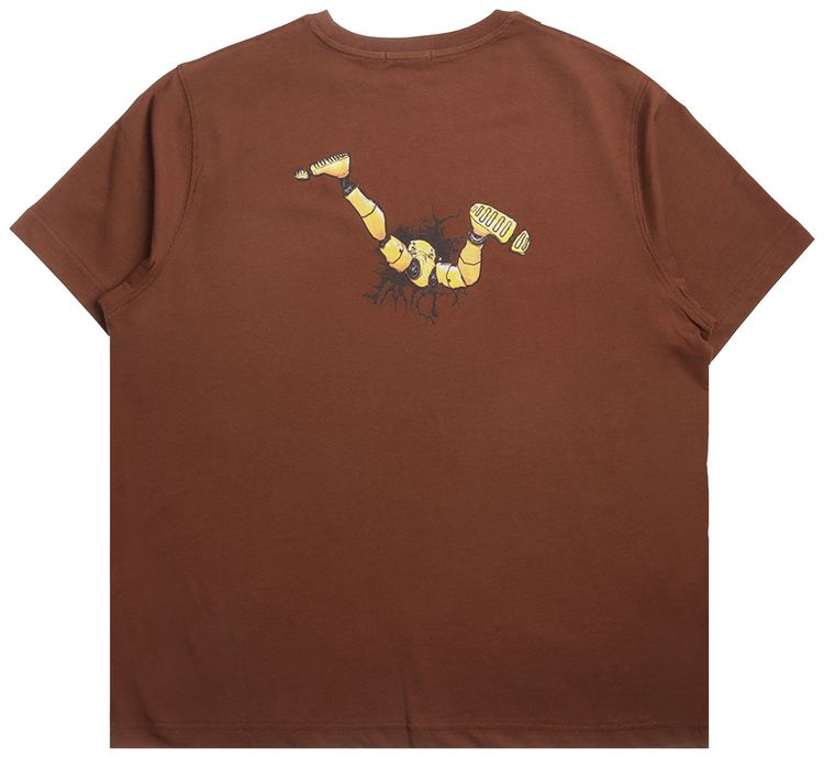 Dime Crashed T Shirt Dark Brown