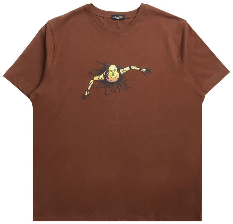Dime Crashed T Shirt Dark Brown