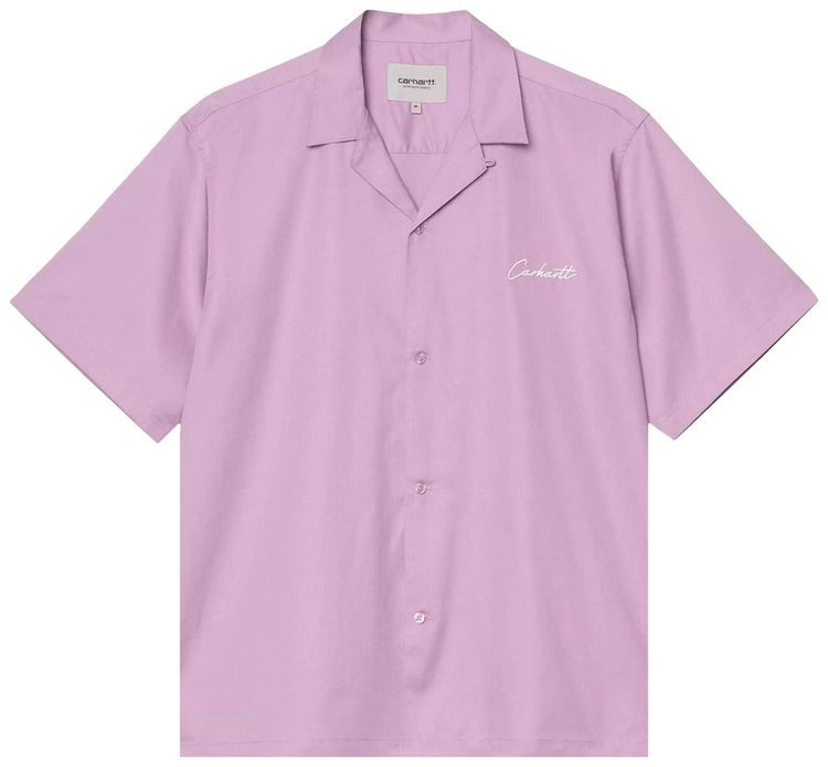 Carhartt WIP Short Sleeve Delray Shirt Gentle PurpleWhite