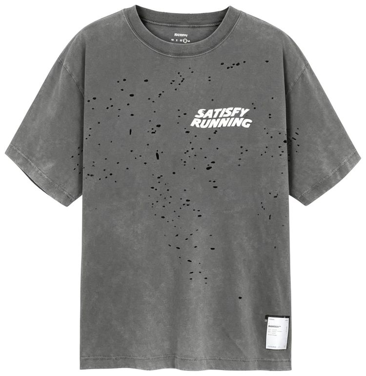 SATISFY MothTech Running T Shirt Aged Black