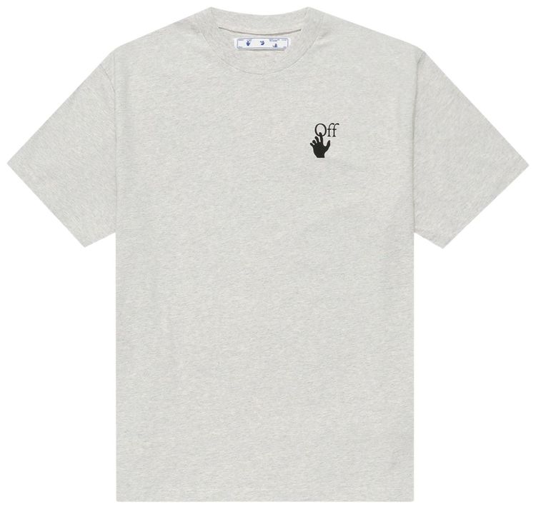 Off White Agreement Short Sleeve Slim T Shirt Grey