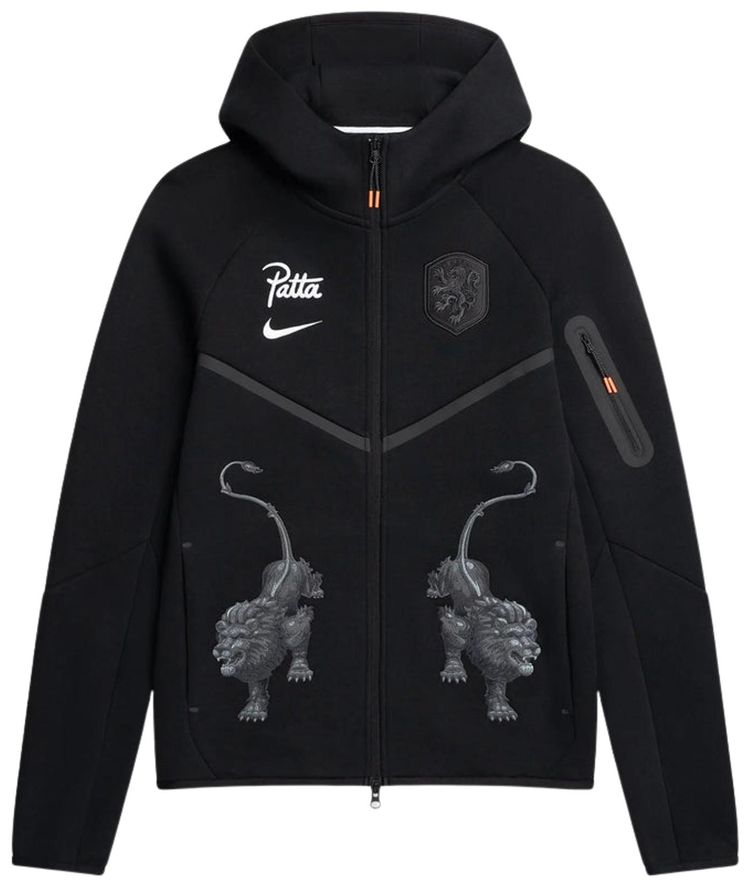 Nike Netherlands x Patta Tech Fleece Full Zip Windrunner Hoodie Black