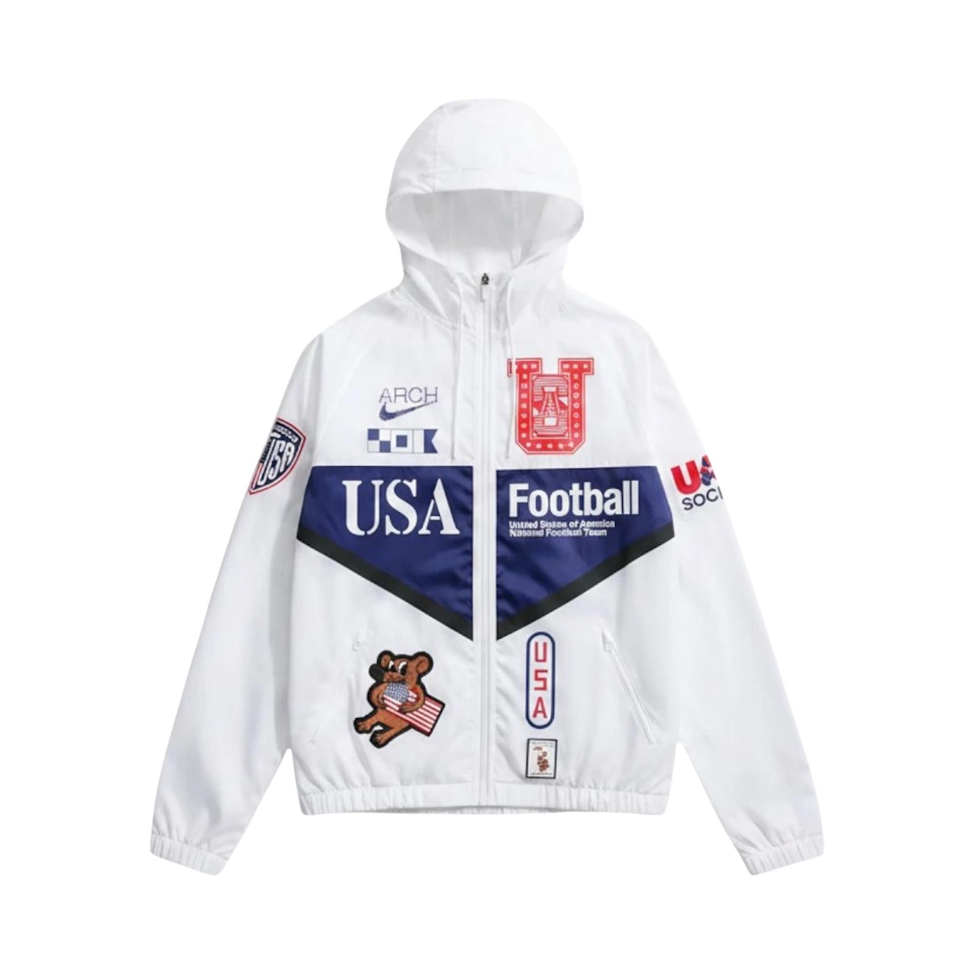 Buy Nike USA x V.A.A. Anthem Jacket 'White/Deep Royal Blue