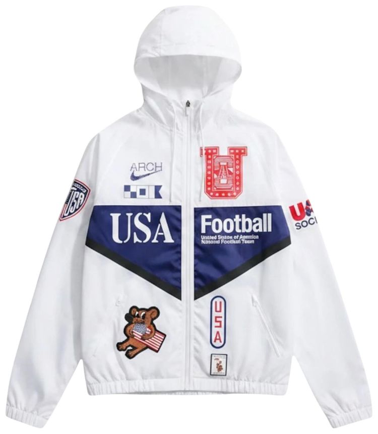 Nike USA x VAA Anthem Jacket WhiteDeep Royal Blue