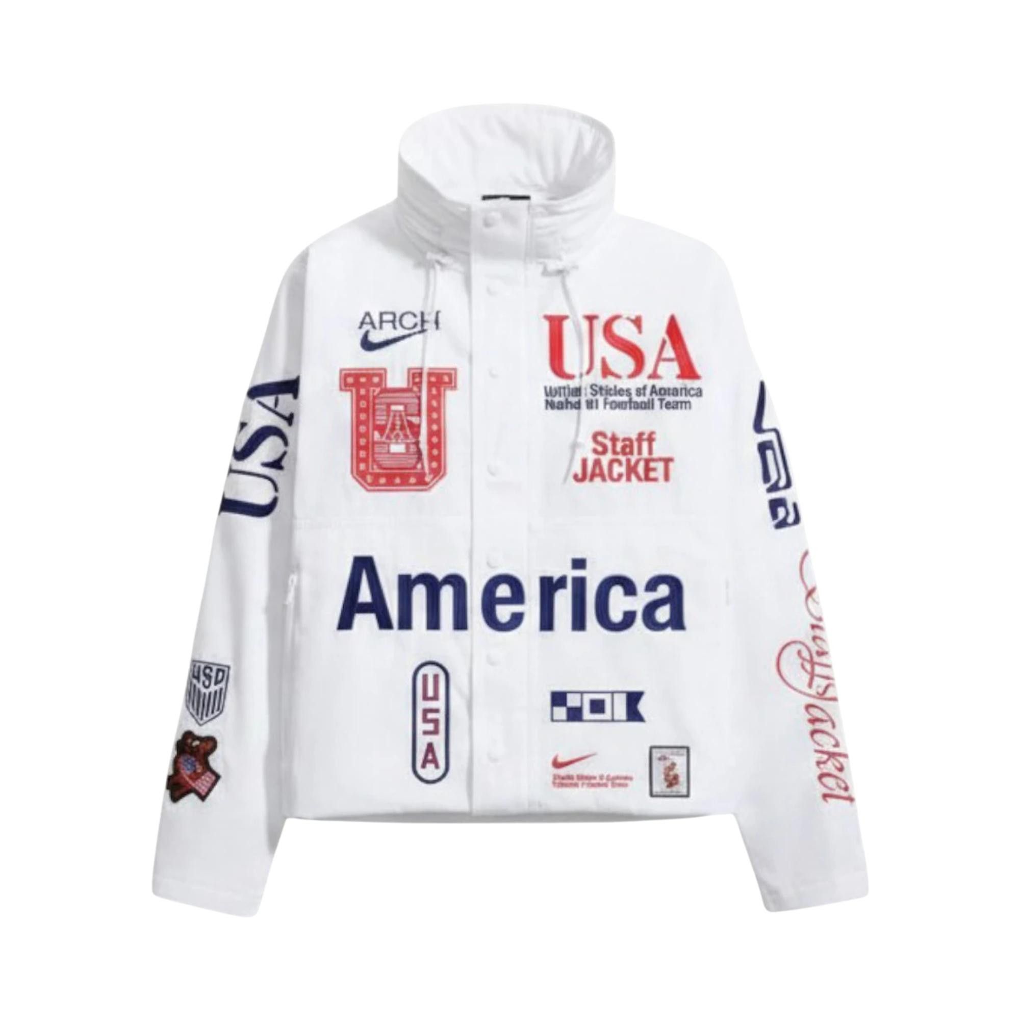Buy Nike USA x V.A.A. Woven Staff Jacket 'White/Deep Royal Blue