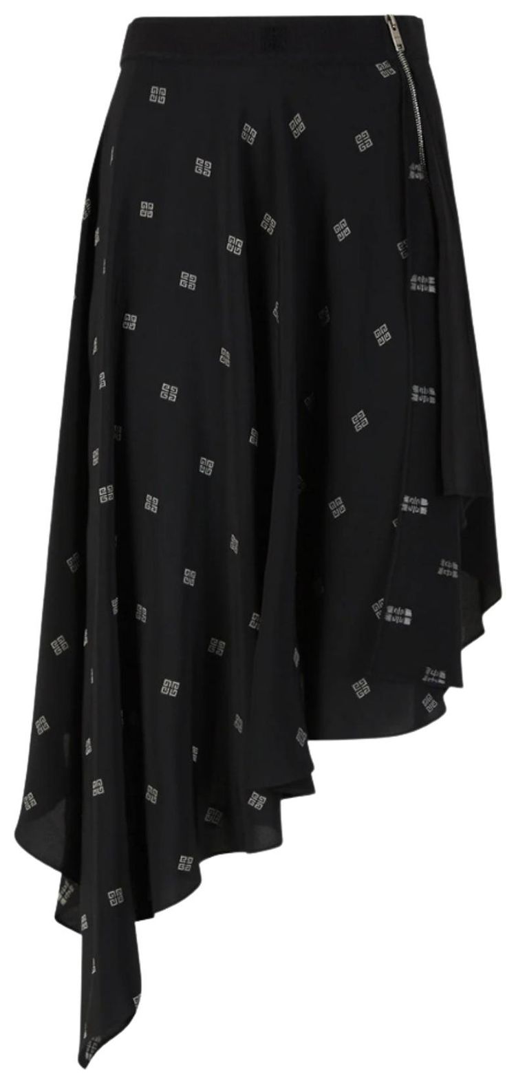 Givenchy Asymmetric Skirt Grey