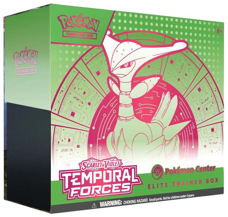 Pokemon Scarlet  Violet Temporal Forces Pokemon Center Elite Trainer Box Exclusive Iron Leaves