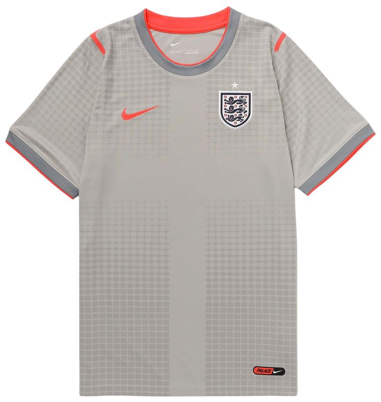 Nike England x Palace Academy Pro Short Sleeve Top Pewter GreyBright CrimsonBright Crimson