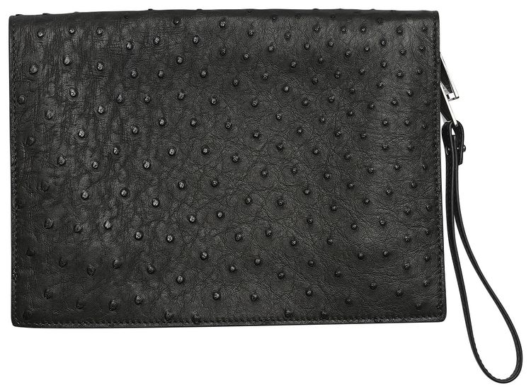 Bottega Veneta Leather Document Case Grey