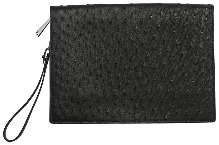 Bottega Veneta Leather Document Case Grey