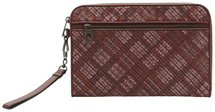 Bottega Veneta Intrecciato Clutch Bag Red