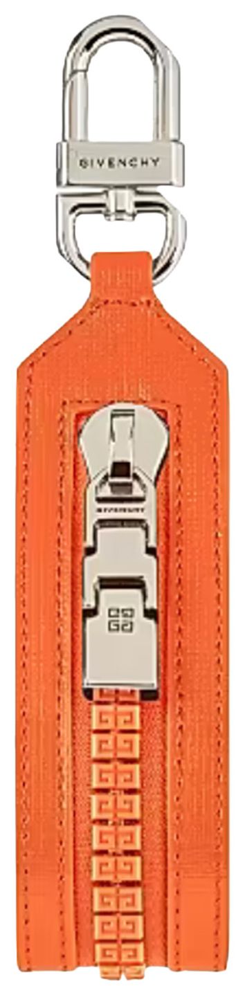 Givenchy 4g Zip Keychain Orange