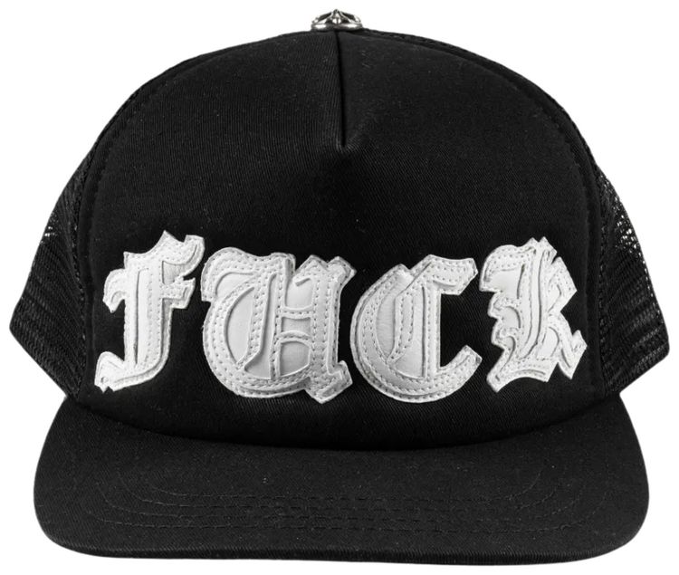 Chrome Hearts Fuck Patch Trucker Hat Black