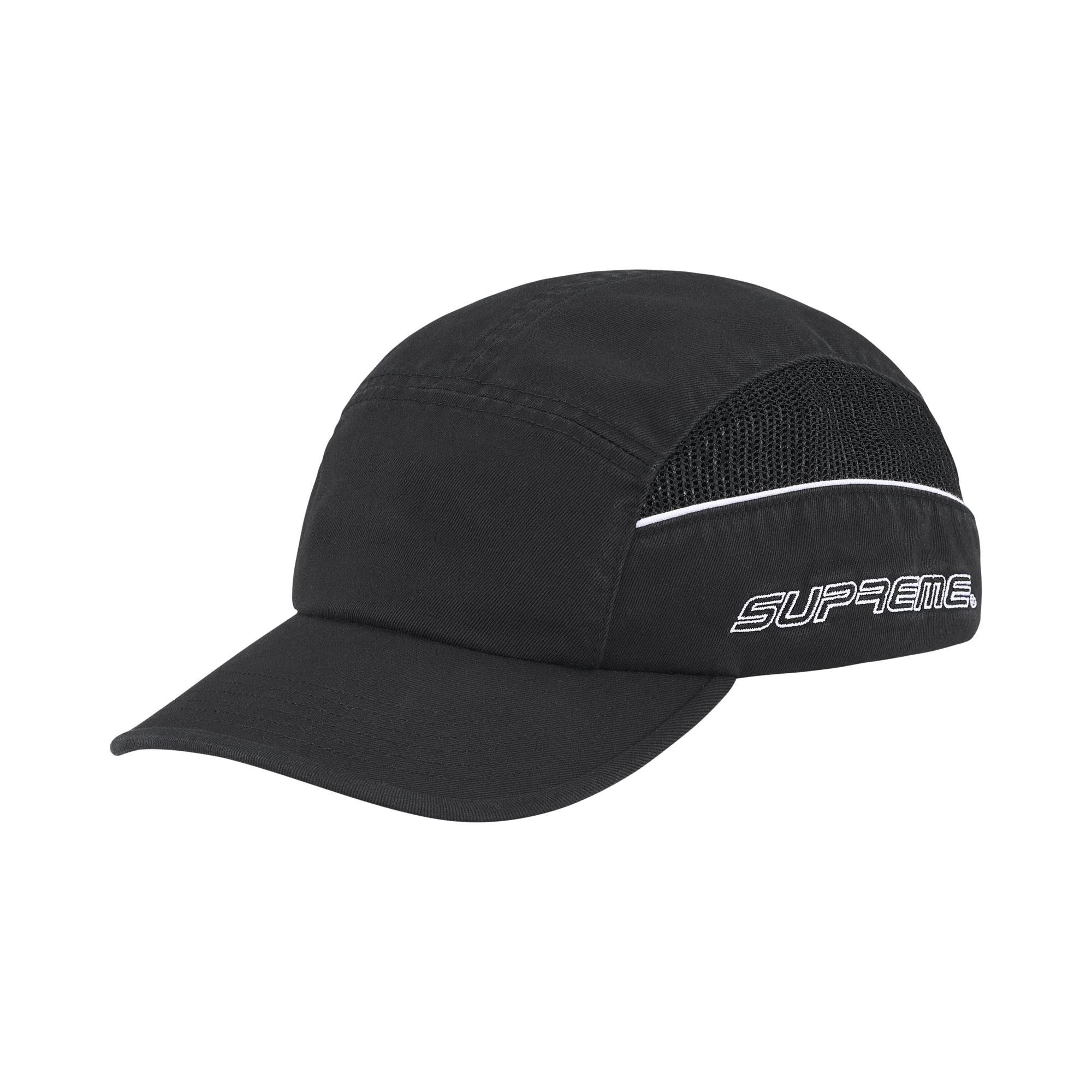 Buy Supreme Side Mesh Piping Camp Cap 'Black' - SS26H75 BLACK | GOAT