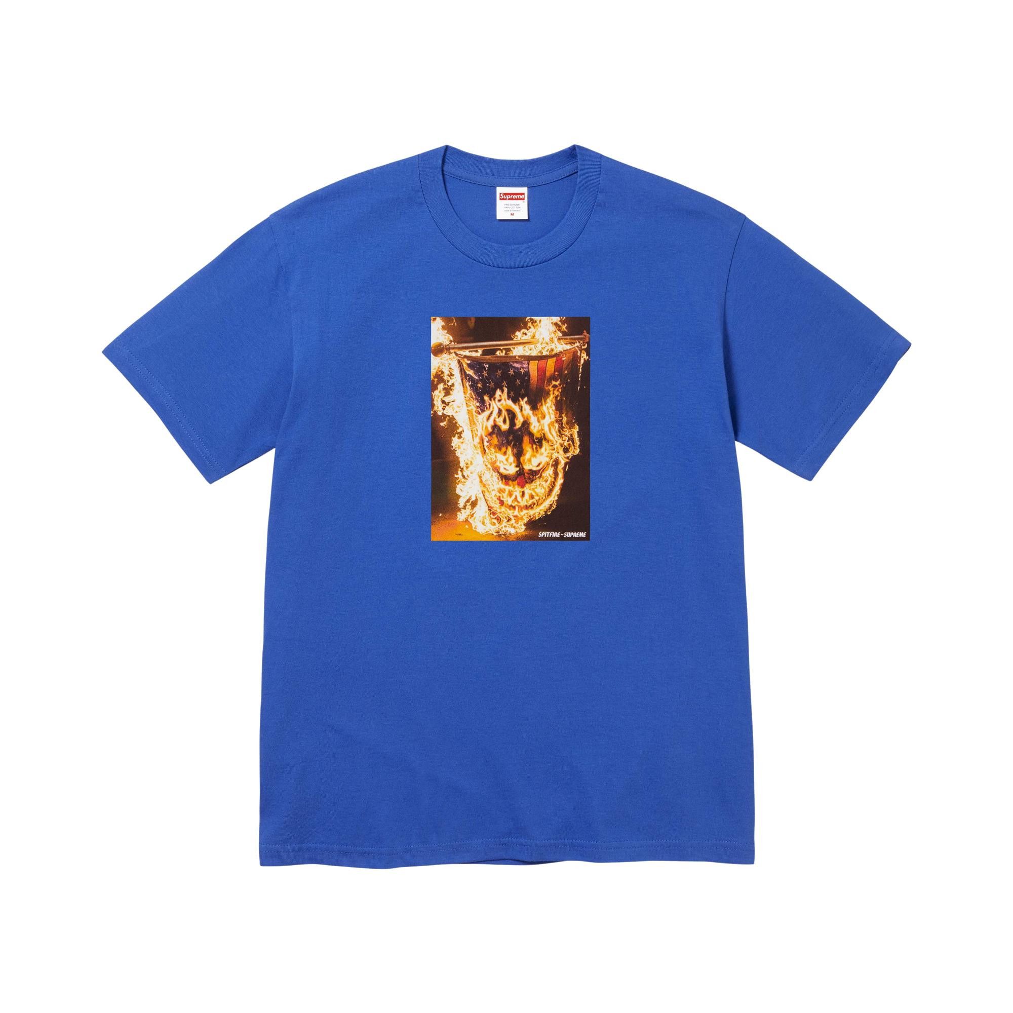 Buy Supreme x Spitfire Flag Tee 'Royal' - SS26T63 ROYAL | GOAT