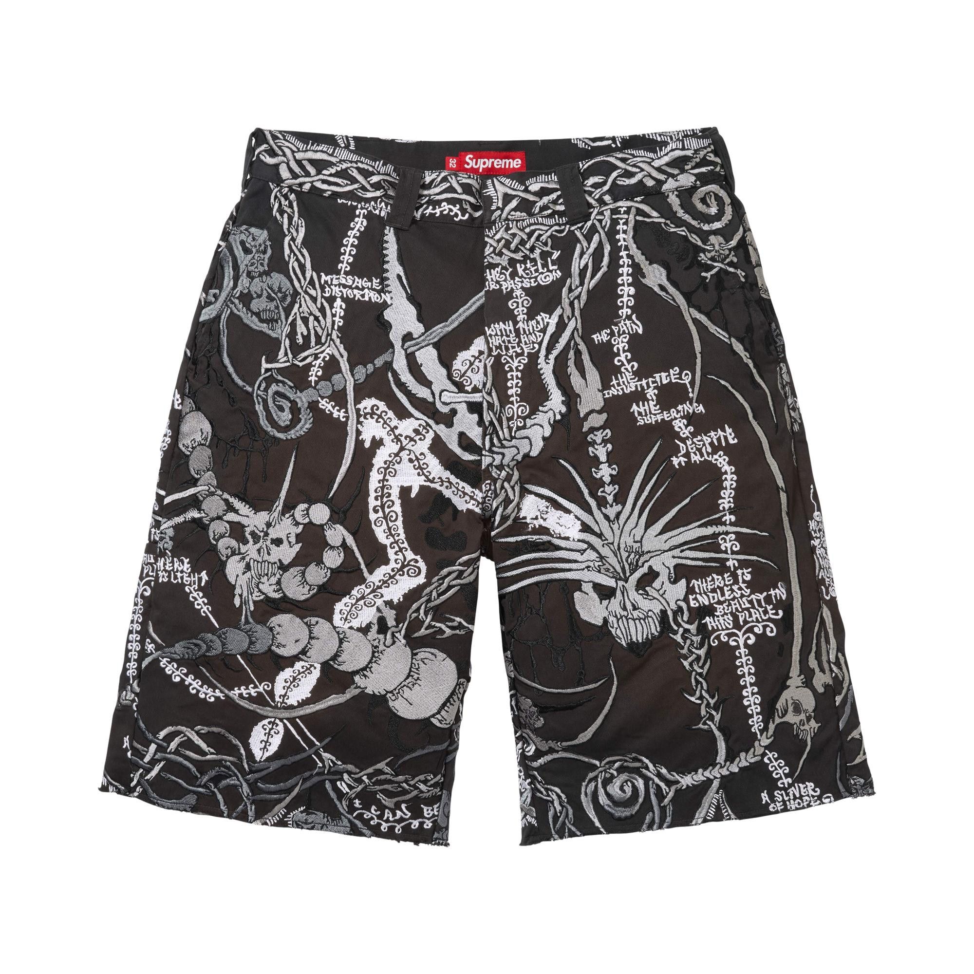 パンツ Supreme /20SS/Work Short Black Flags 34 Buy Supreme Wombat Embroidered Work Short 'Black' - SS26SH65 BLACK