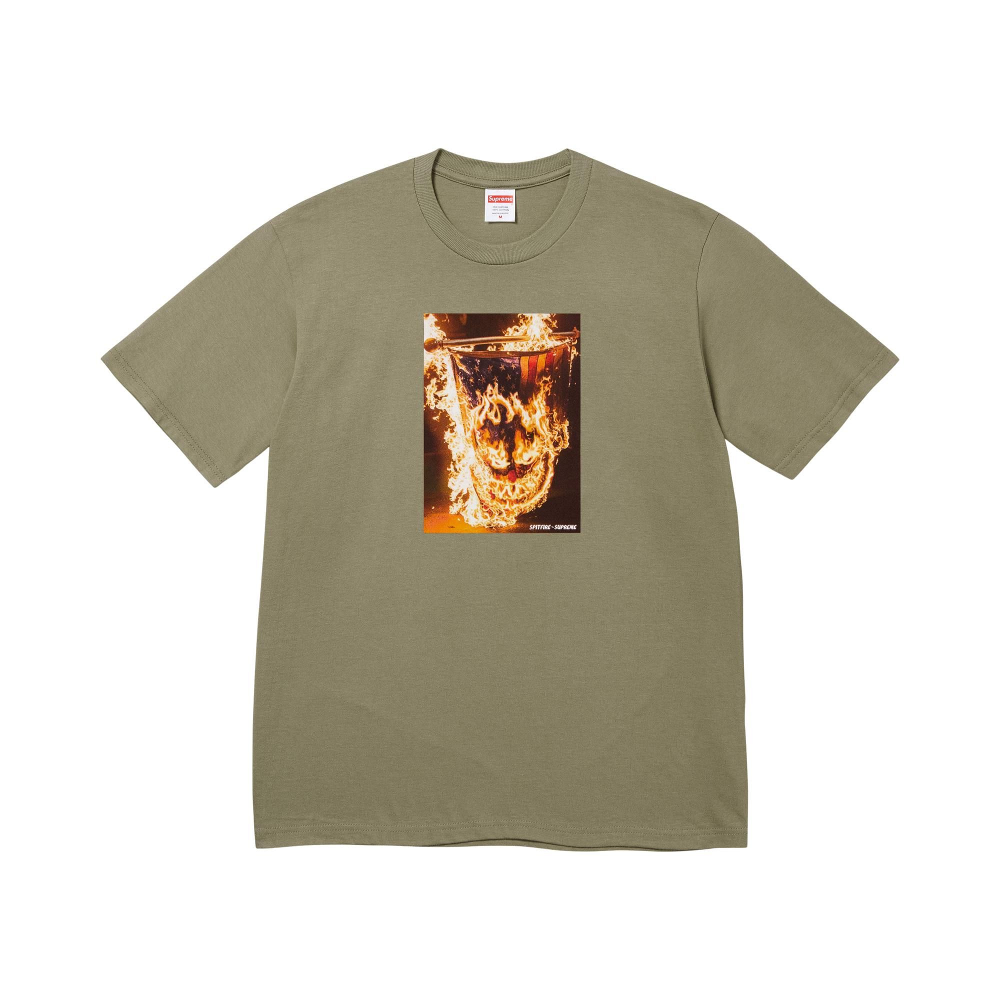 Buy Supreme x Spitfire Flag Tee 'Light Olive' - SS26T63 LIGHT Buy Supreme x Spitfire Flag Tee 'Light Olive' - SS26T63 LIGHT