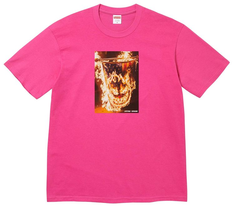 Supreme x Spitfire Flag Tee Fuchsia