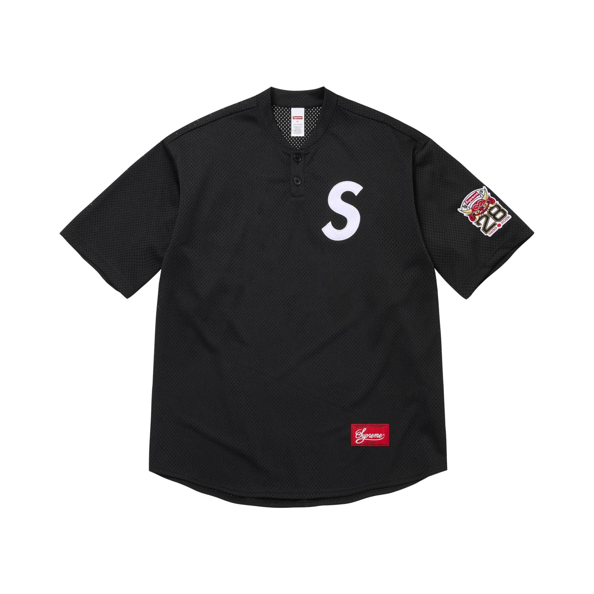 Buy Supreme Shop S Logo Henley 'Black Tokyo' - SS26KN82 BLACK