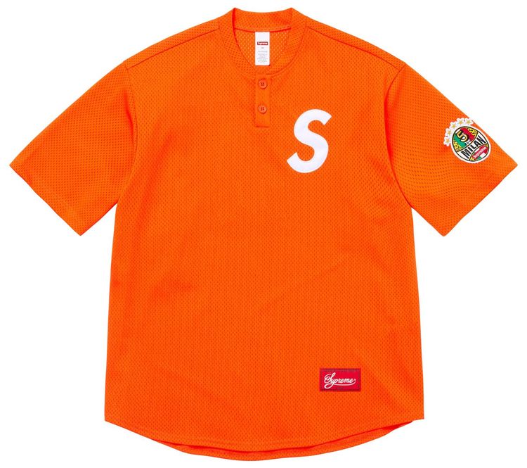 Supreme Shop S Logo Henley Orange Milan