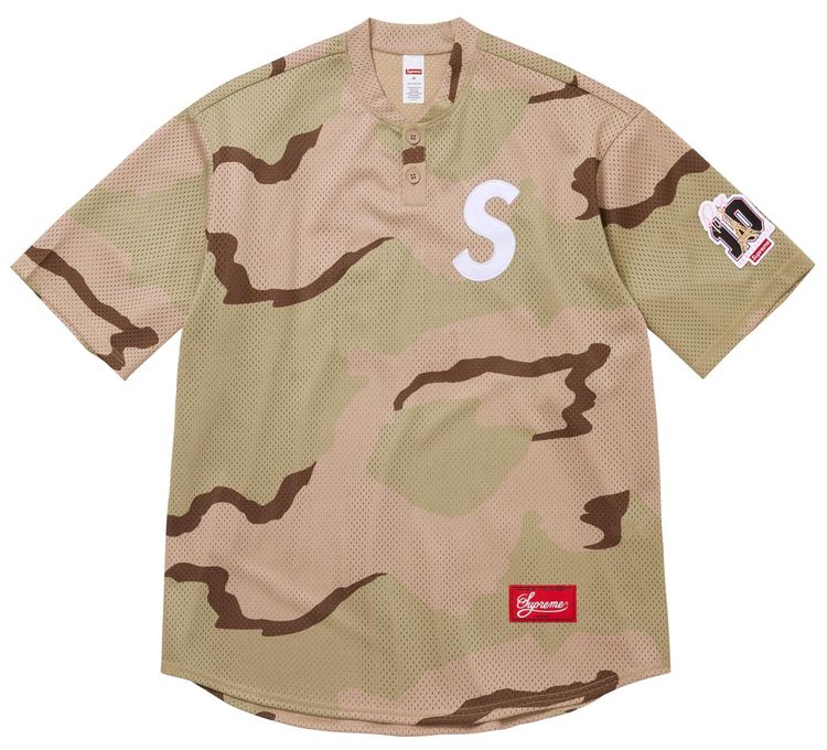 Supreme Shop S Logo Henley Desert Camo Paris