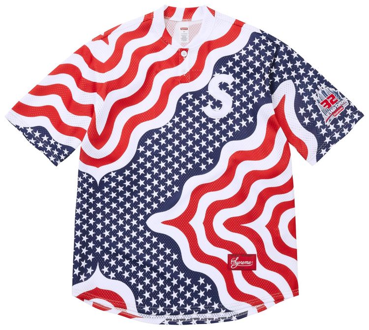 Supreme Shop S Logo Henley Flag New York