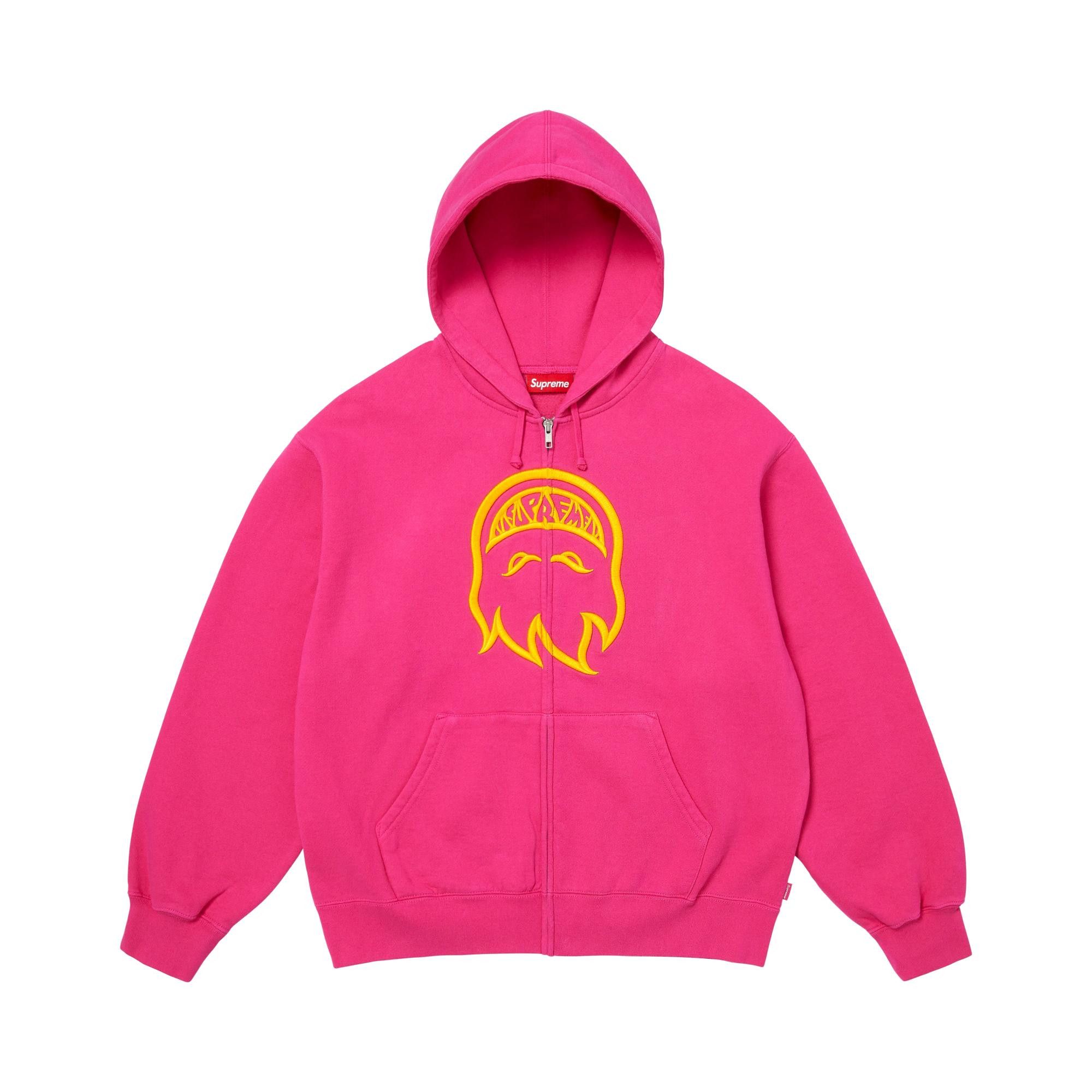 Buy Supreme x Spitfire Zip Up Hooded Sweatshirt 'Bright Fuchsia