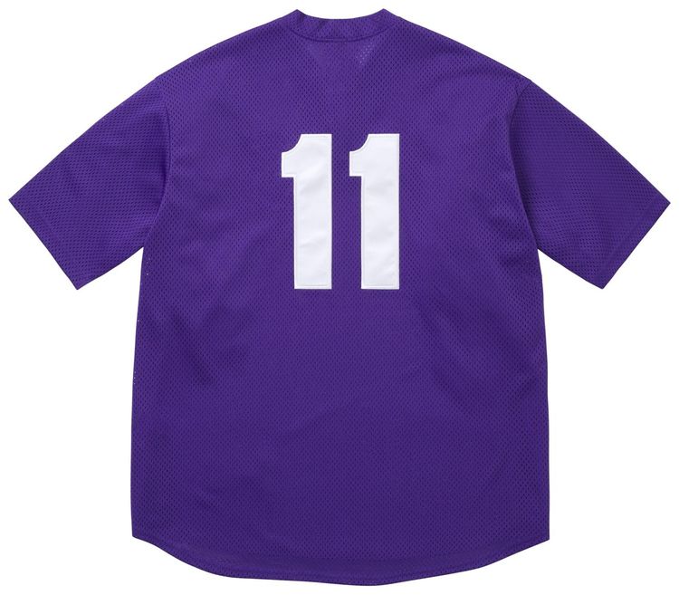 Supreme Shop S Logo Henley Purple Los Angeles