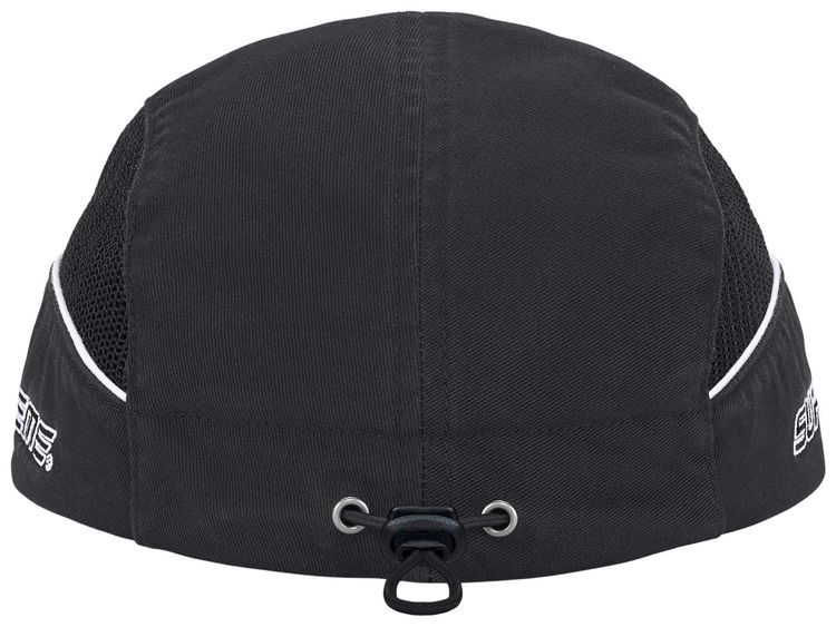 Supreme Side Mesh Piping Camp Cap Black