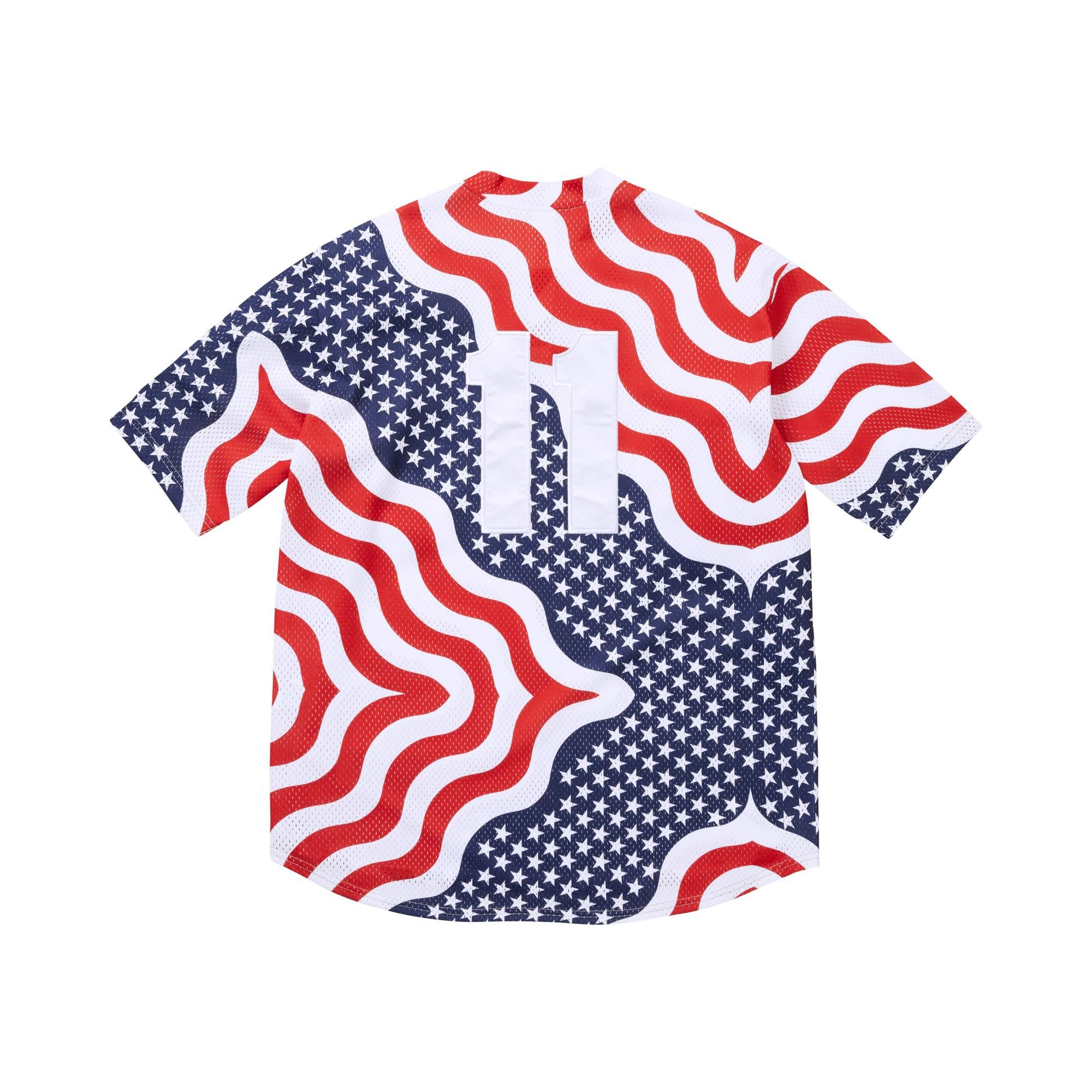 Buy Supreme Shop S Logo Henley 'Flag New York' - SS26KN82 FLAG NEW