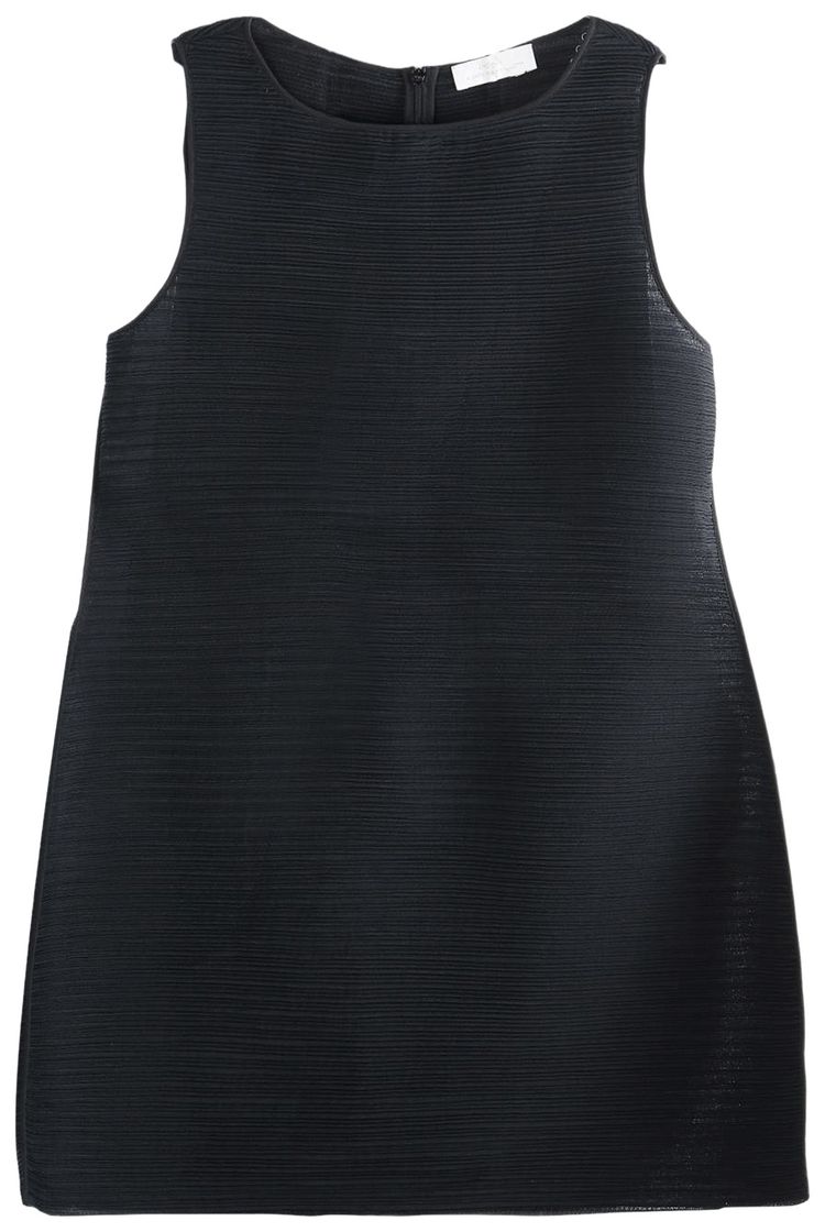 Amomento Pleats Hourglass Mini Dress Black