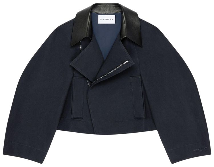 Givenchy A Line Cocoon Sleeve Jacket Dark Navy