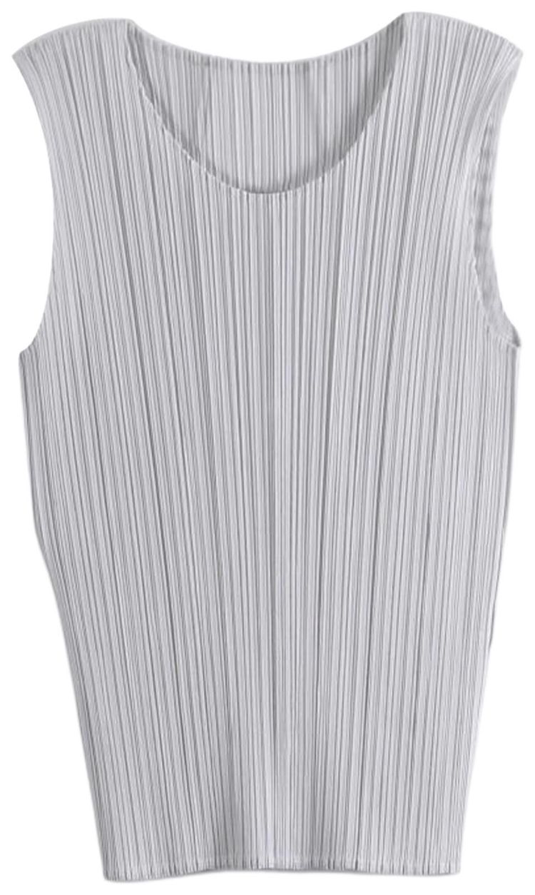 Pleats Please Issey Miyake Basics Shirt Light Grey