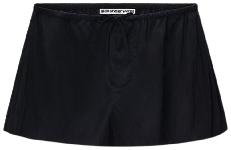 Alexander Wang Mid Rise Pleated Short Black