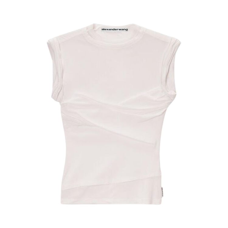 Alexander Wang Twisted Bust Layered Tank White