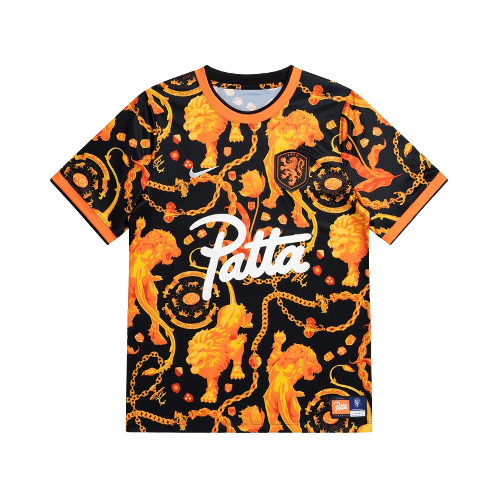 Buy Nike Netherlands x Patta KNVB Pre-Match Jersey 'Black/Orange