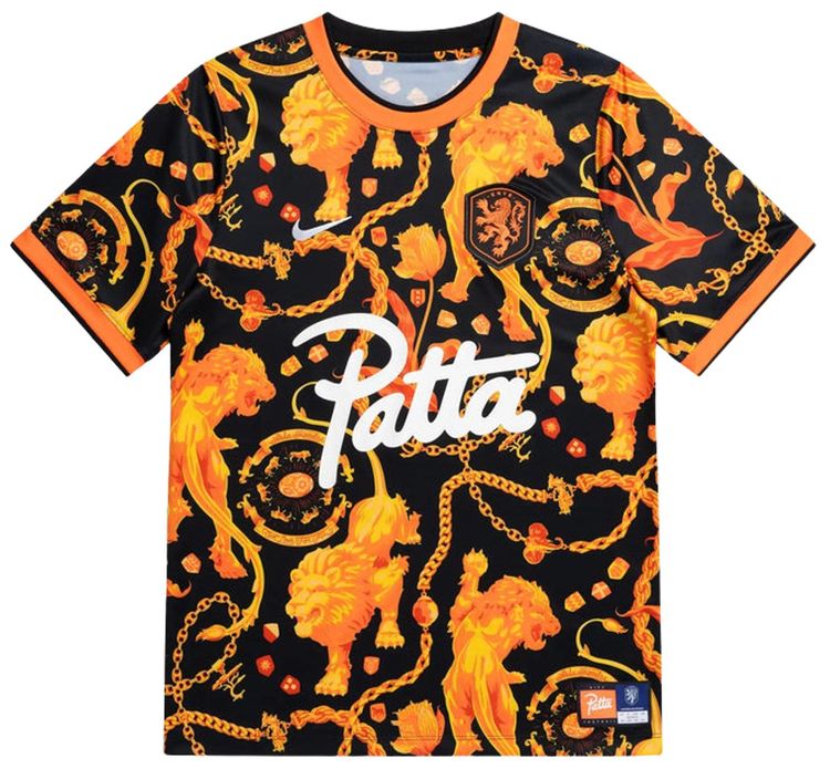 Nike Netherlands x Patta KNVB Pre Match Jersey BlackOrange
