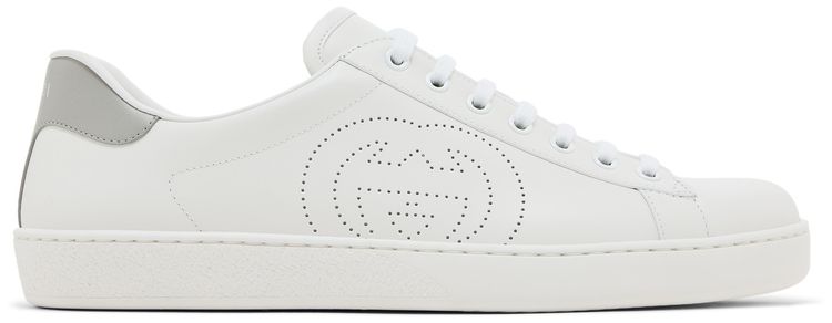 Gucci Wmns Ace Interlocking G   White Grey